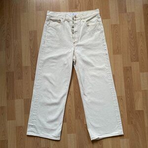 Mango Gabriela Ecru Straight Leg Jeans